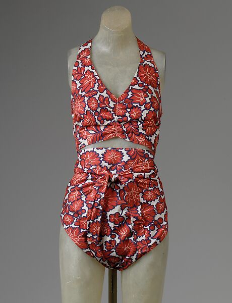 Bathing suit, Carolyn Schnurer (American, born New York, 1908–1998 Palm Beach, Florida), cotton, American 