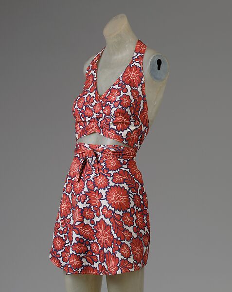Bathing suit, Carolyn Schnurer (American, born New York, 1908–1998 Palm Beach, Florida), cotton, American
