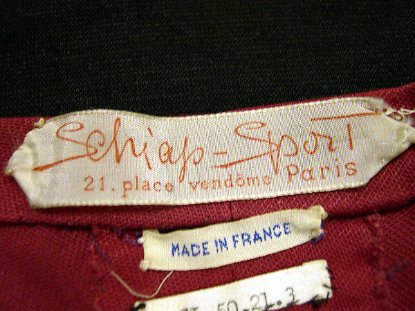 Bathing suit, Schiaparelli (French, founded 1927), elasticized teca estron, French