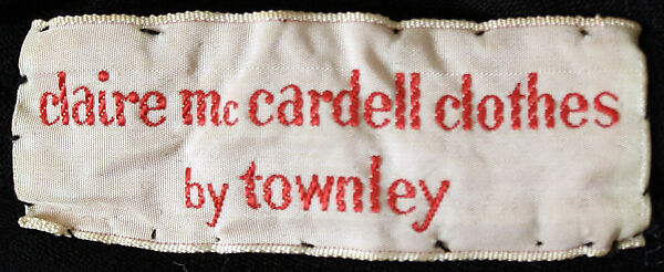 Bathing suit, Claire McCardell (American, 1905–1958), wool, rayon, plastic, American