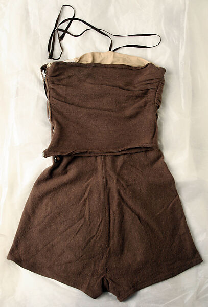 Two-piece bathing suit, Claire McCardell (American, 1905–1958), wool, American