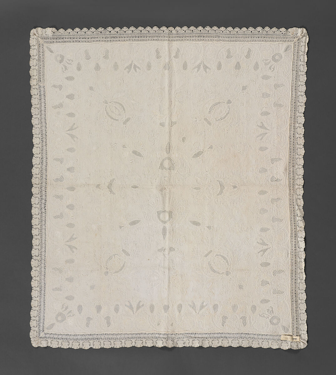 Corded crib quilt, Cotton: corded "whitework", probably English