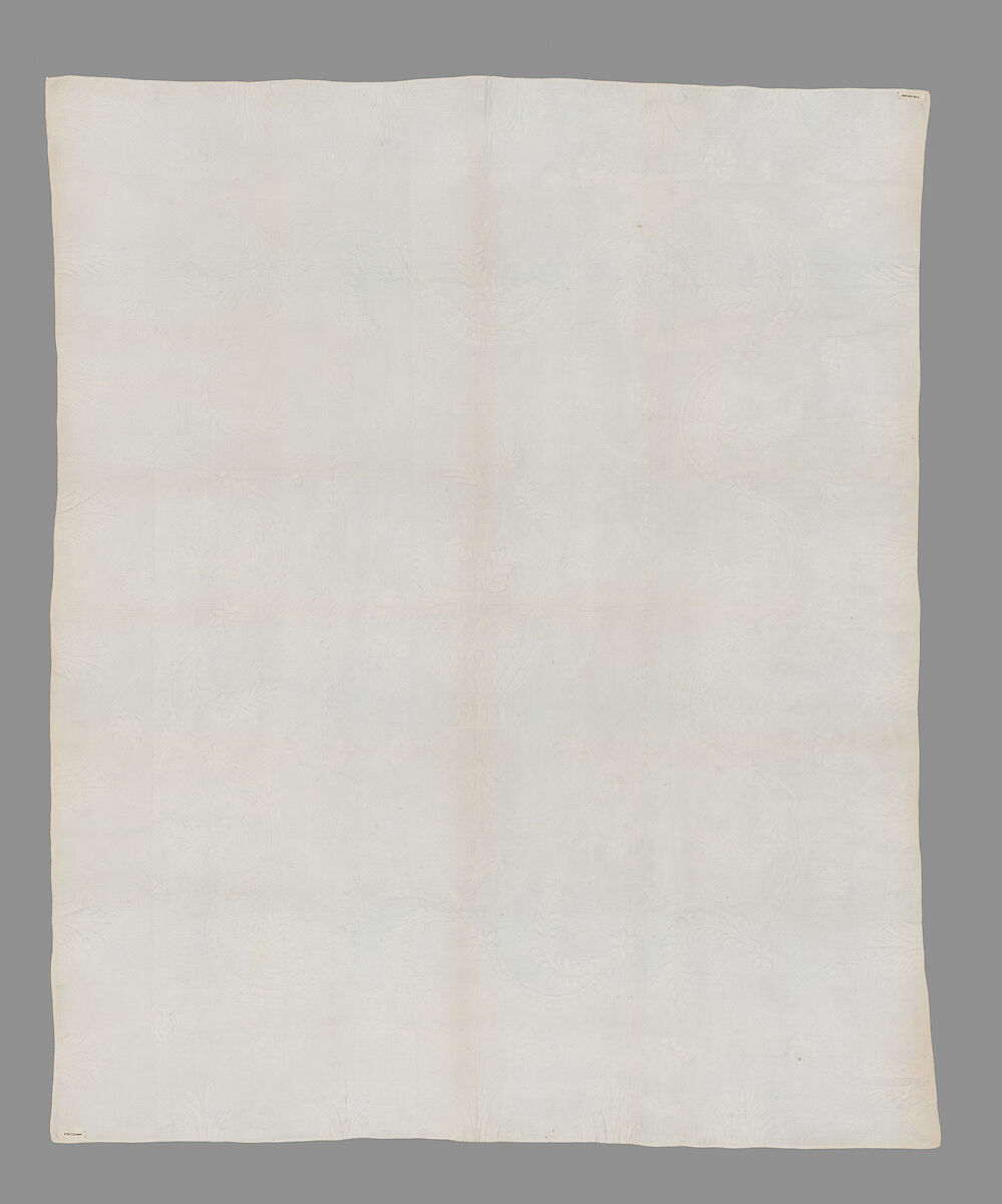 Stuffed and corded quilt, Cotton: "whitework" stuffed and corded, probably English