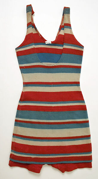 Bathing suit, wool, probably American