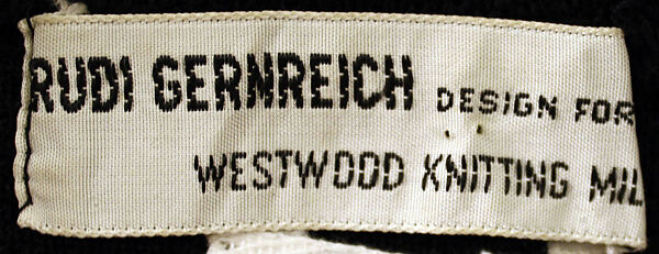 Bathing suit, Rudi Gernreich (American (born Austria), Vienna 1922–1985 Los Angeles, California), wool, elastic, American