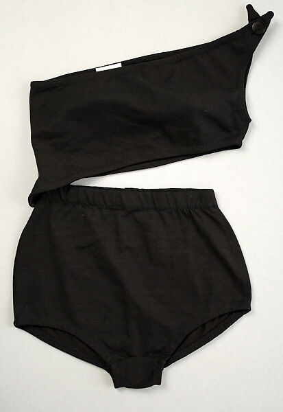 Two-piece bathing suit, Tom Brigance (American, 1910–1990), nylon, spandex, American 