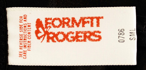 Underwear, Formfit Rogers, synthetic fiber, cotton, American