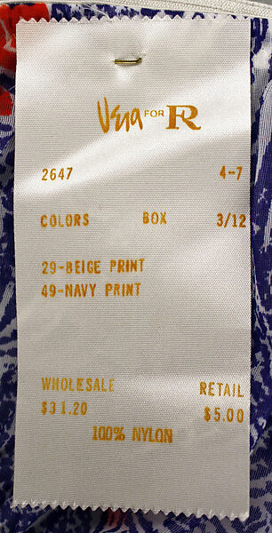 Underwear, Vera Neumann (American, 1907–1993), synthetic fiber, American