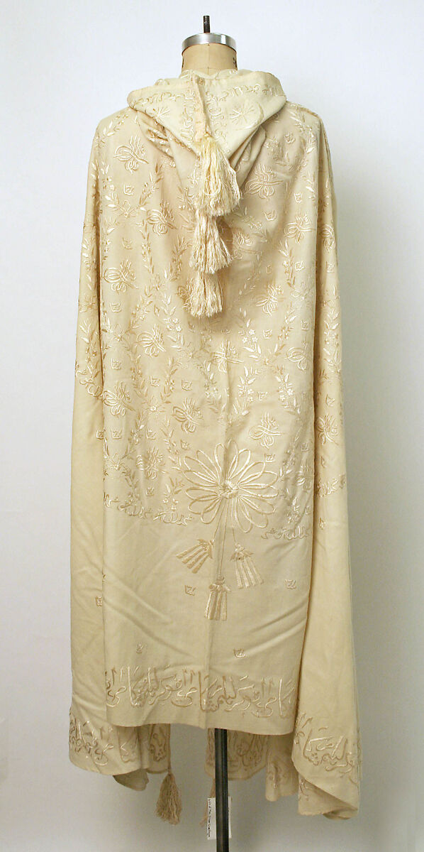Cape, Wool, silk; embroidered