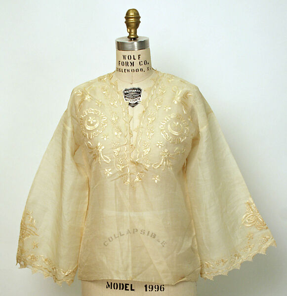 Blouse, Silk; embroidered 