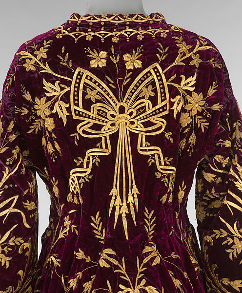 Bindalli Wedding Dress, Silk, cotton, metal wrapped thread; embroidered