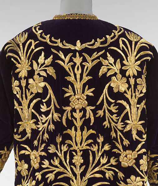 Bindalli Wedding Dress, Velvet, metal wrapped thread; embroidered