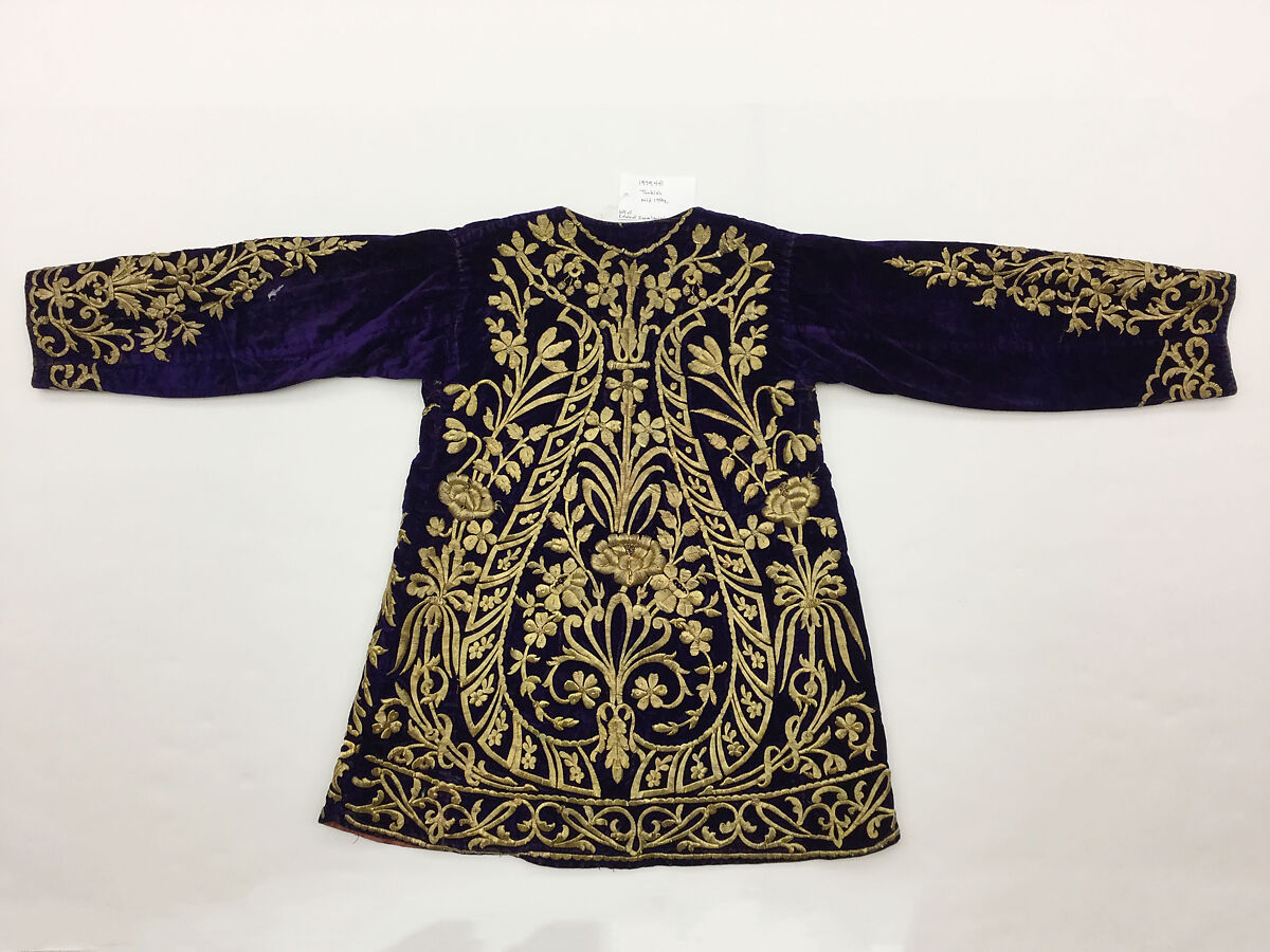 Bindalli Wedding Jacket, Cotton and metal wrapped thread; embroidered