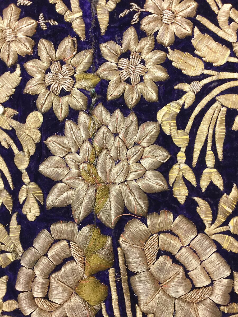 Bindalli Wedding Dress, Cotton, metal wrapped thread; embroidered