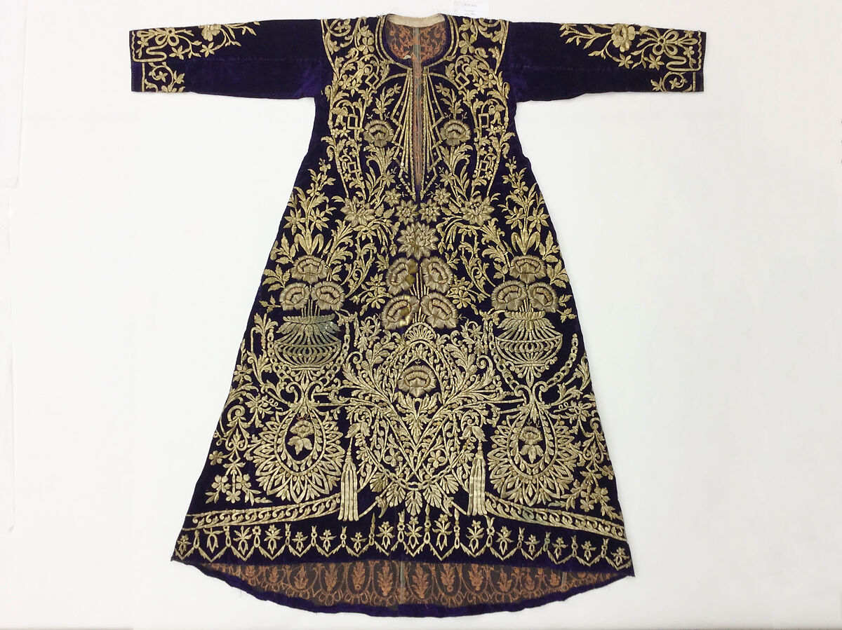 Bindalli Wedding Dress, Cotton, metal wrapped thread; embroidered