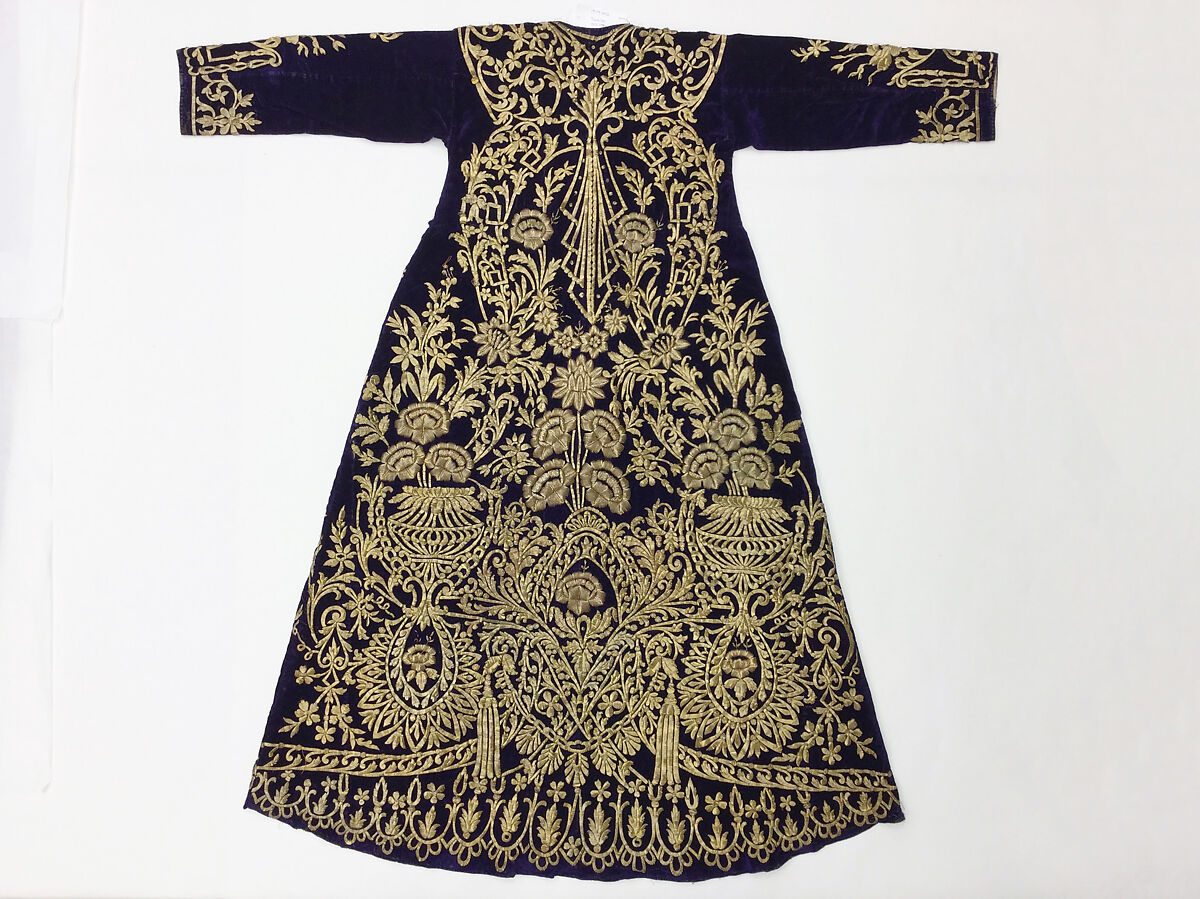 Bindalli Wedding Dress, Cotton, metal wrapped thread; embroidered