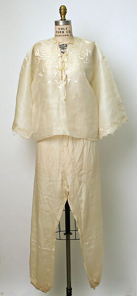 Ensemble, Wool, silk, metal, leather; embroidered