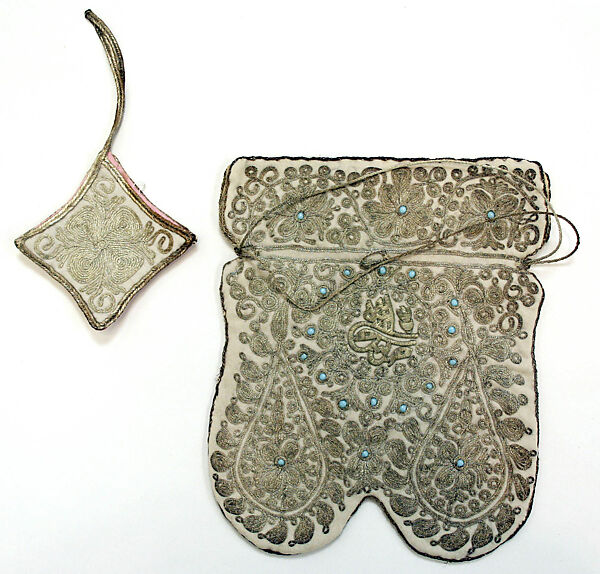 Ensemble, Wool, silk, metal, leather; embroidered