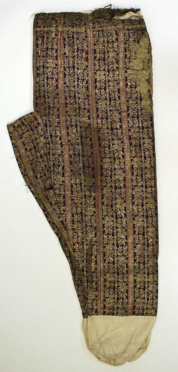 Uçetek Entari and Shalvar, Silk, cotton, metal wrapped thread; brocaded
