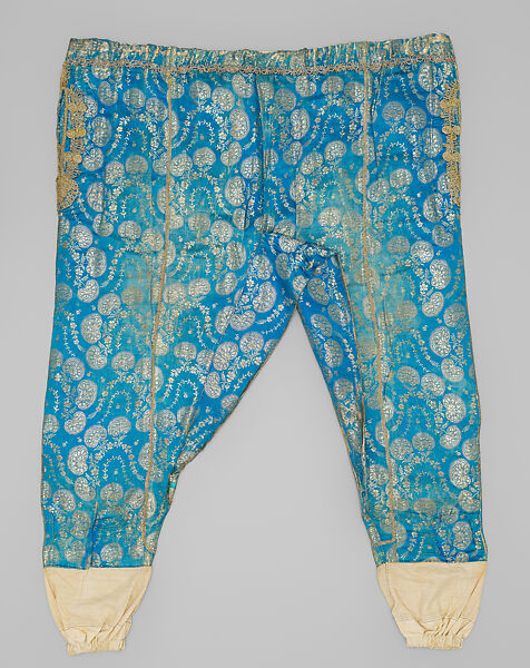 Uçetek Entari, Shalvar, and Blouse, Silk, metal wrapped thread; brocaded