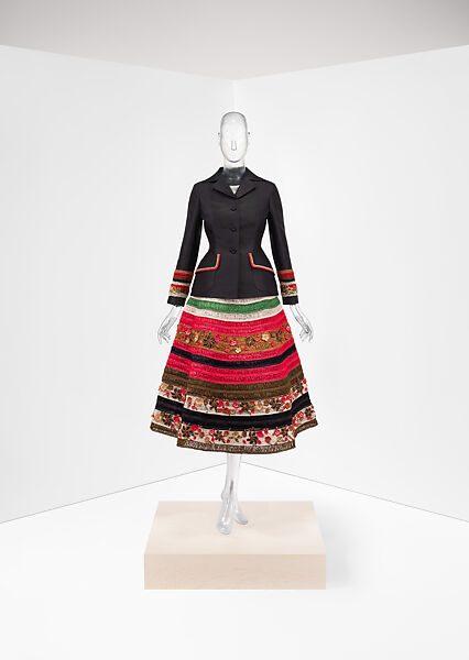 Ensemble, House of Dior (French, founded 1946), silk, wool, synthetic (viscose), French 