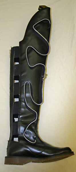 Boots, Dr. Martens (British, founded 1960), (a, b) leather, elastic, rubber, British 