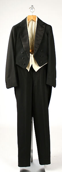 Evening suit, Brooks Brothers (American, founded 1818), wool, silk, cotton, American 