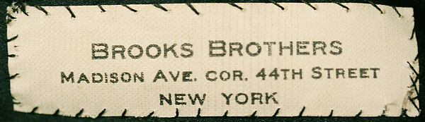 Evening suit, Brooks Brothers (American, founded 1818), wool, silk, cotton, American