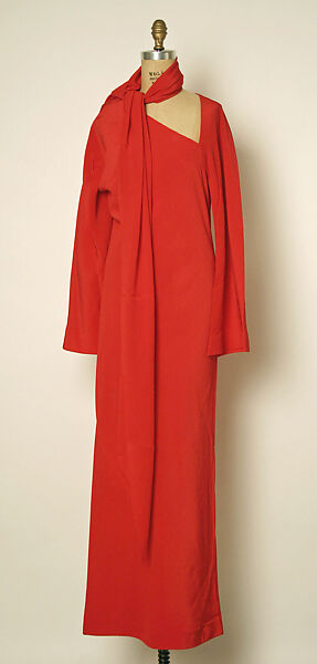 Evening dress, Halston (American, Des Moines, Iowa 1932–1990 San Francisco, California), polyester (probably), American 