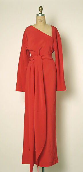 Evening dress, Halston (American, Des Moines, Iowa 1932–1990 San Francisco, California), polyester (probably), American
