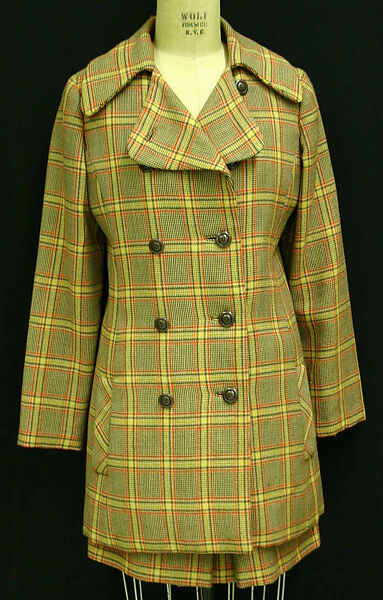 Ensemble, Oscar de la Renta, LLC. (American, founded 1965), (a–d) wool; (e) leather, American