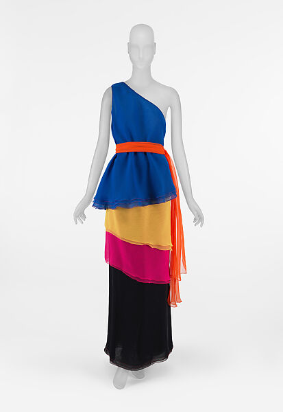 Evening dress, Stephen Burrows (American, born 1943), synthetic fiber, American