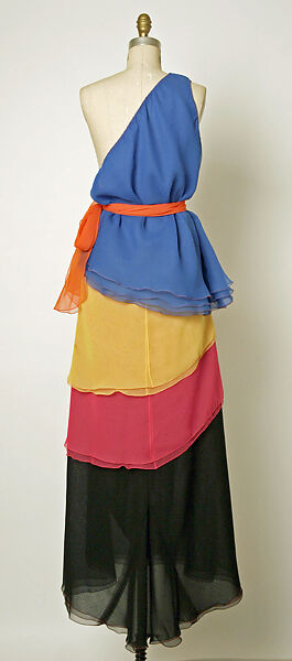 Evening dress, Stephen Burrows (American, born 1943), synthetic fiber, American