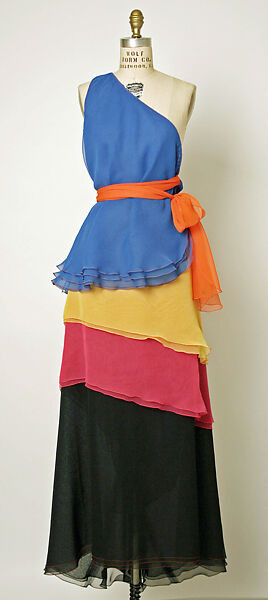 Evening dress, Stephen Burrows (American, born 1943), synthetic fiber, American