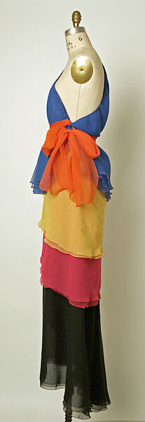 Evening dress, Stephen Burrows (American, born 1943), synthetic fiber, American