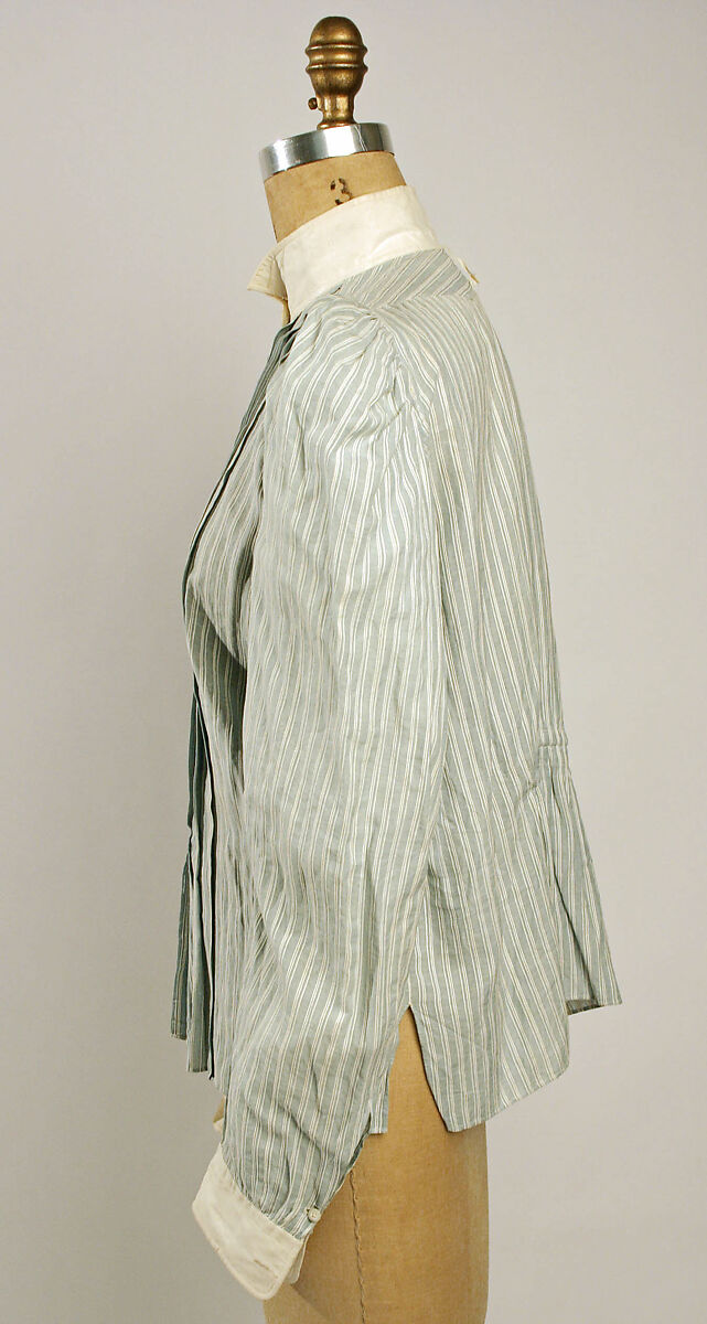 Shirtwaist, cotton, linen, American