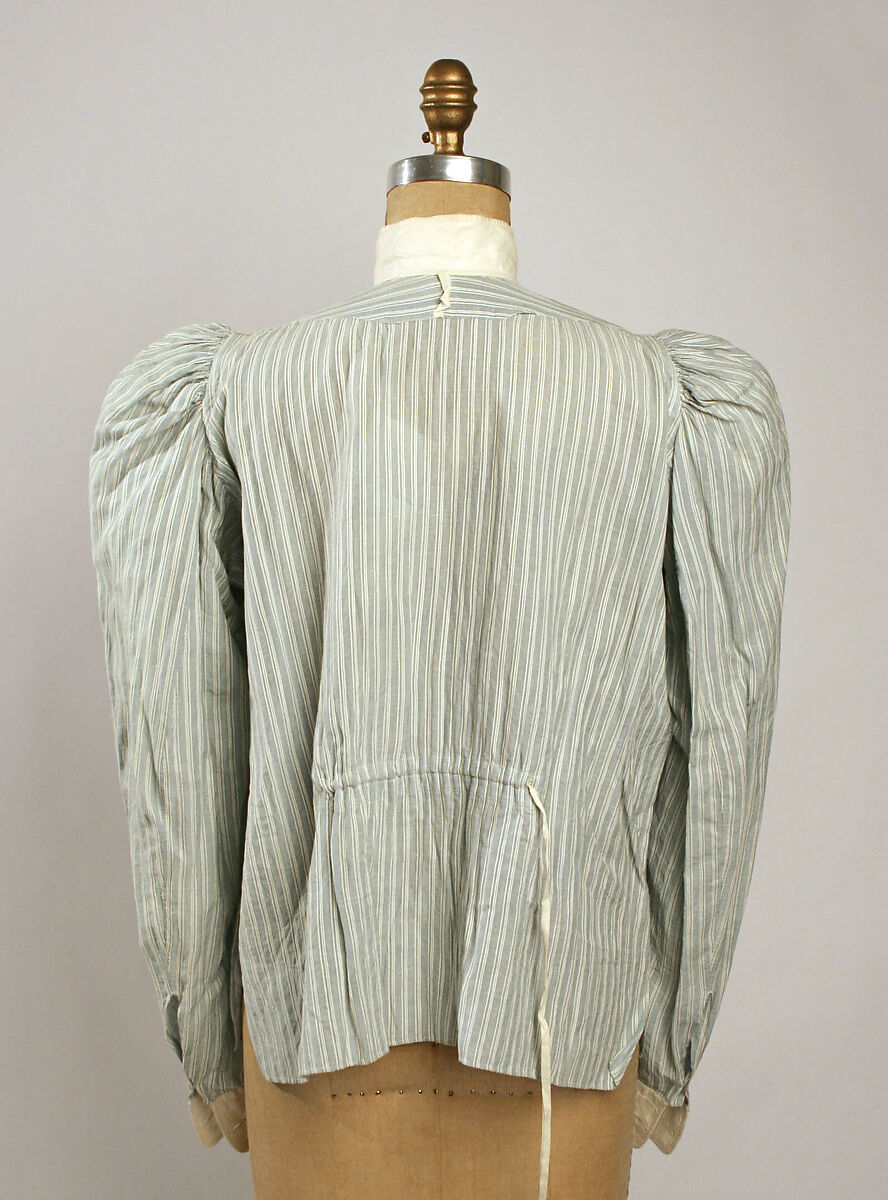 Shirtwaist, cotton, linen, American