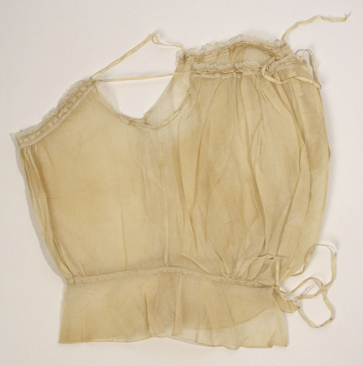 Wedding Ensemble, linen, cotton, silk, American