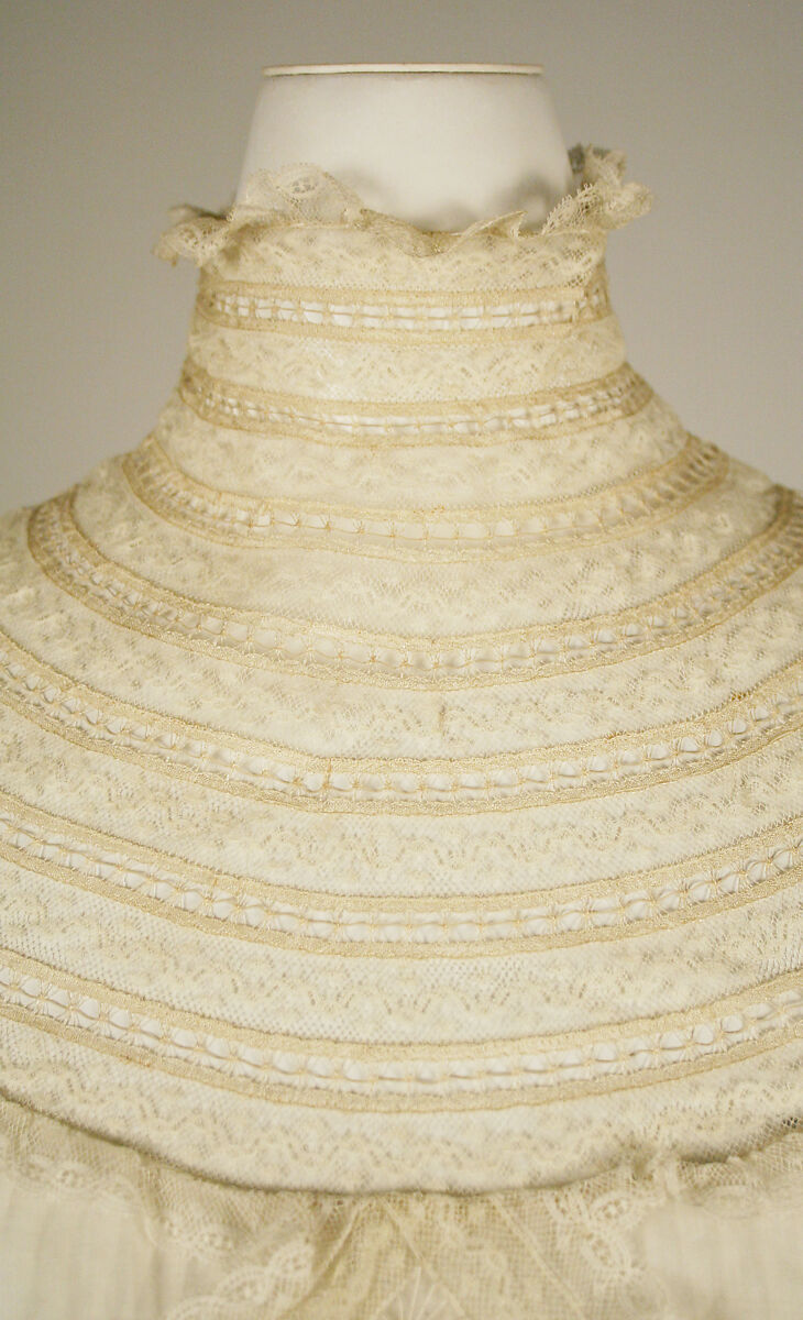 Wedding Ensemble, linen, cotton, silk, American