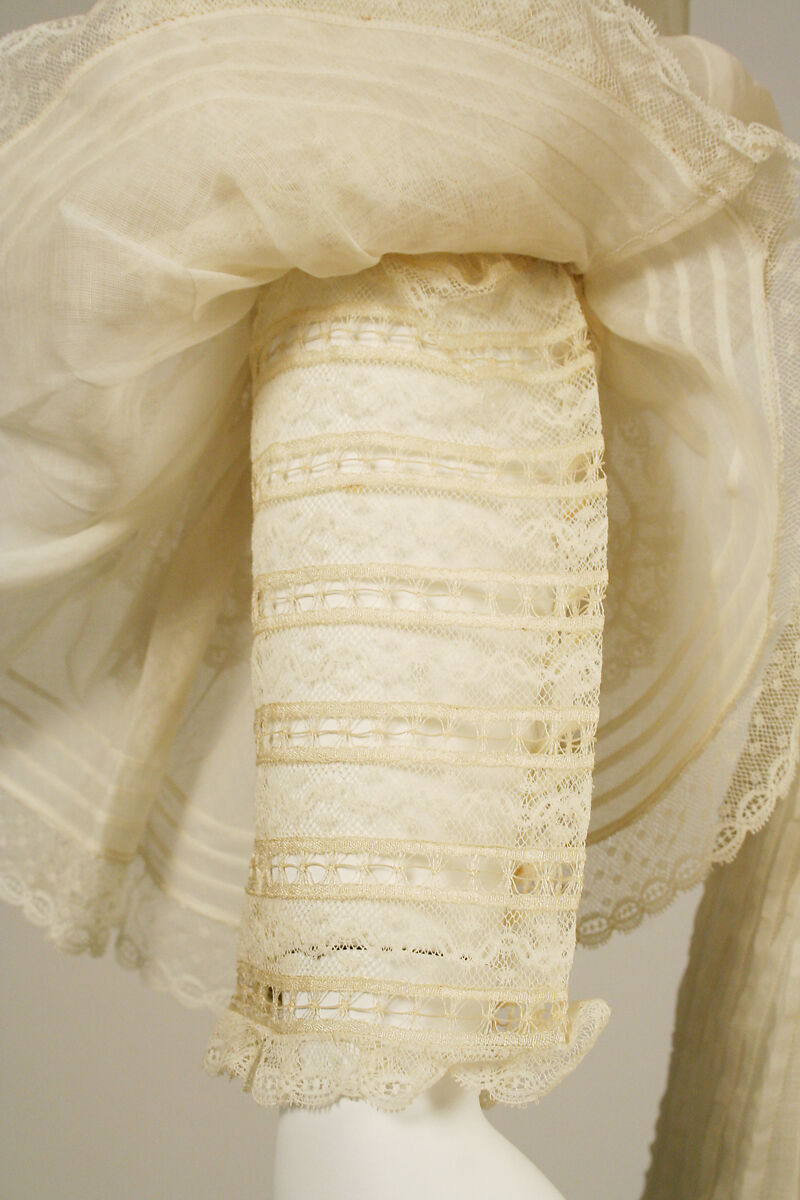 Wedding Ensemble, linen, cotton, silk, American