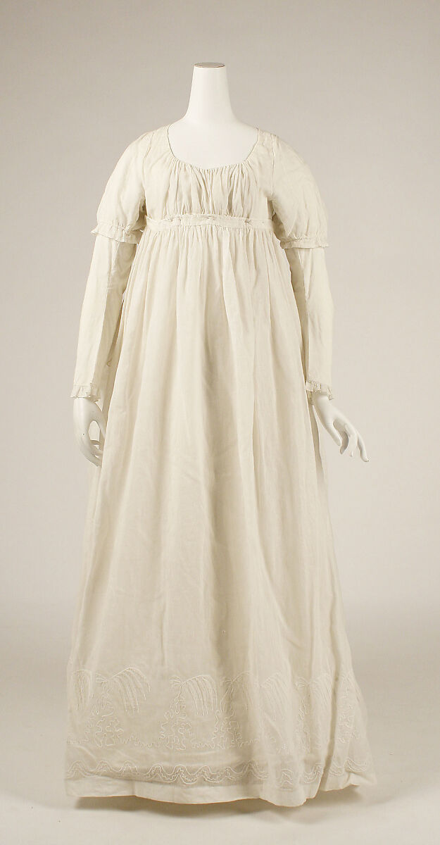 Dress, linen, cotton, American 