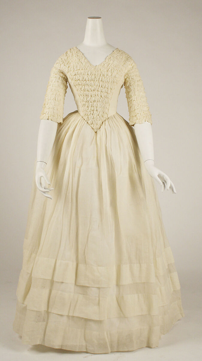 Dress, cotton, American