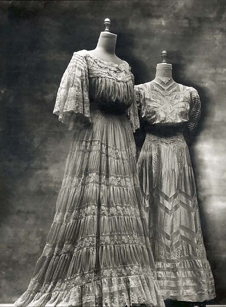 Evening dress, silk, American