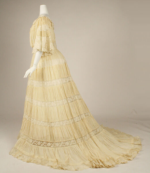 Evening dress, silk, American