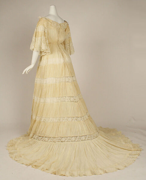 Evening dress, silk, American