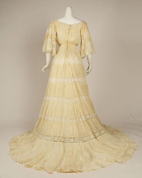Evening dress, silk, American