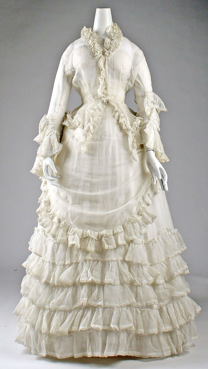 Afternoon dress, cotton, European 