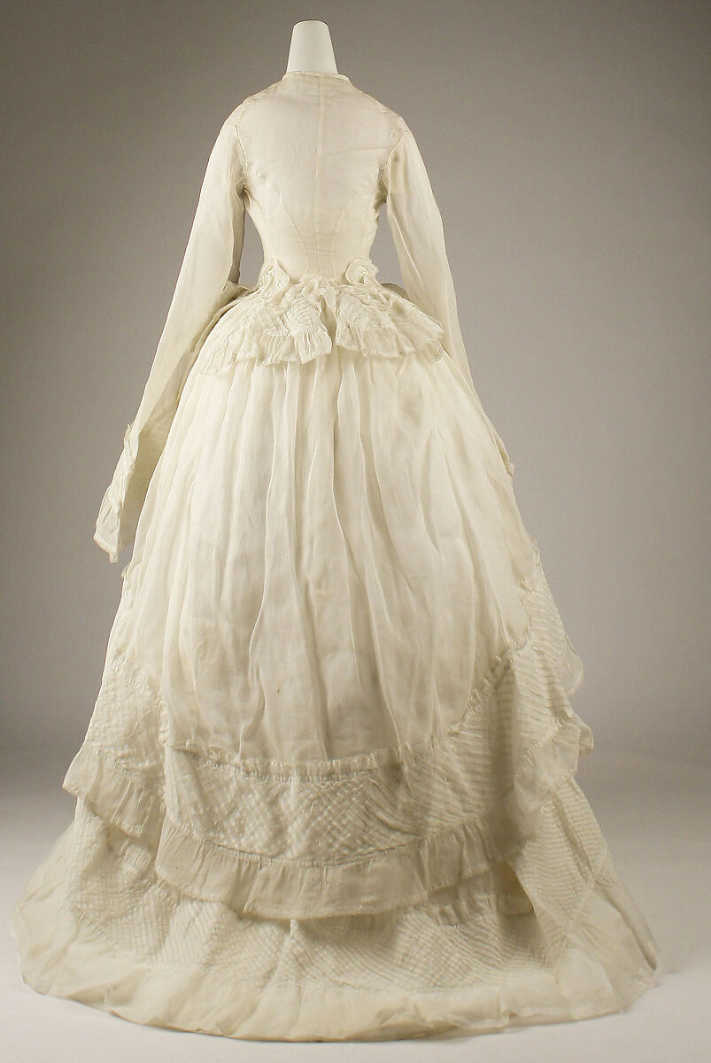 Wedding dress, cotton, American