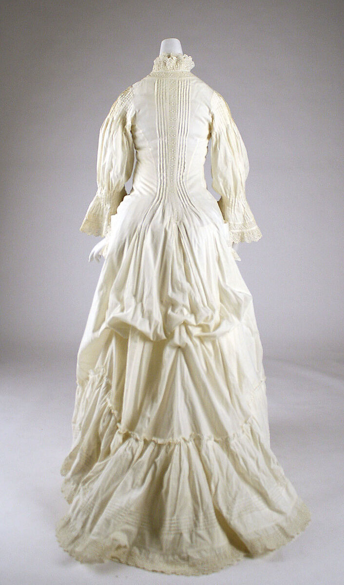 Morning dress, cotton, American