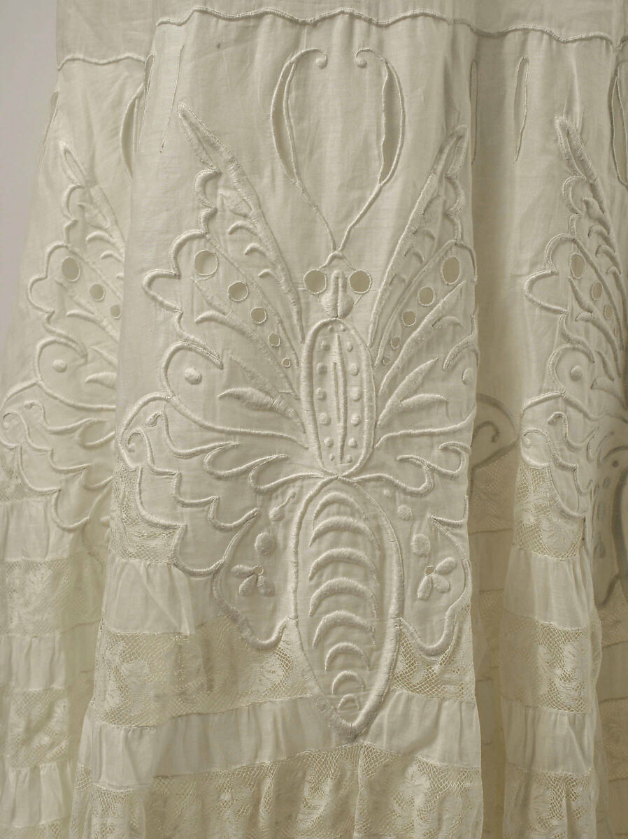 Petticoat, cotton, silk, American